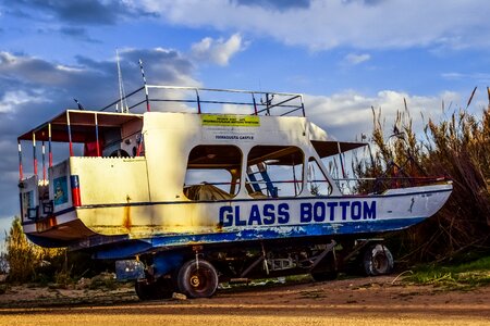 Old weathered trailer photo