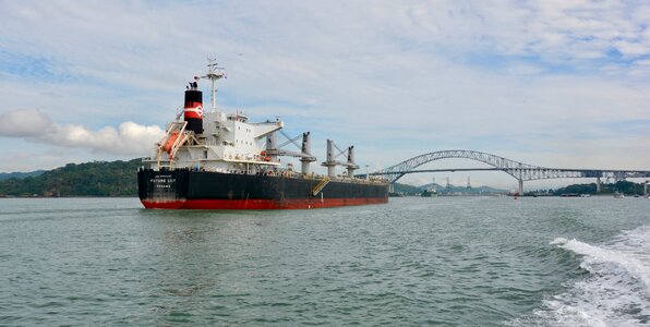 Crossing the channel panama bridge of the americas