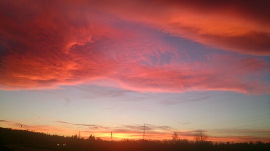 Afterglow clouds abendstimmung photo