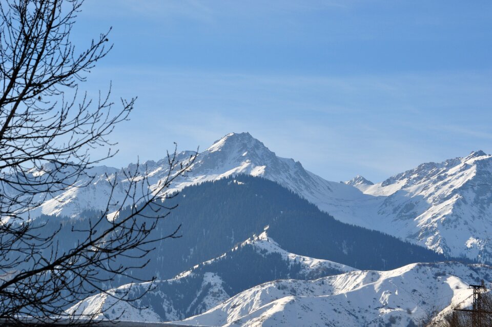 Alma-ata mountains winter