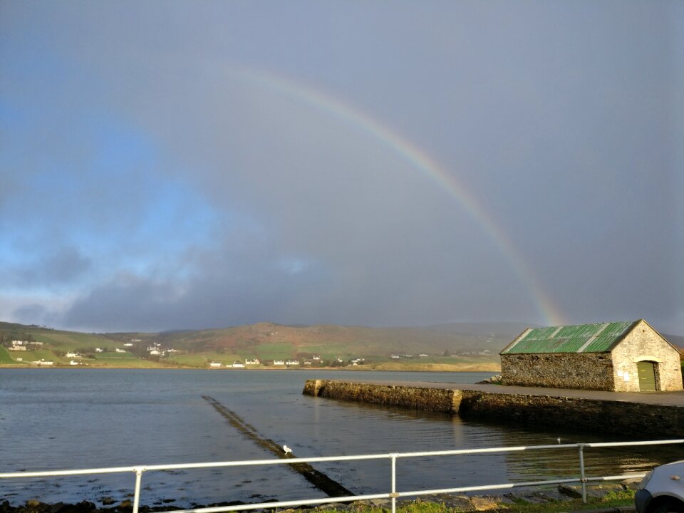 Sea pier blue rainbow
