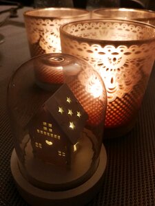 Christmas candles light photo