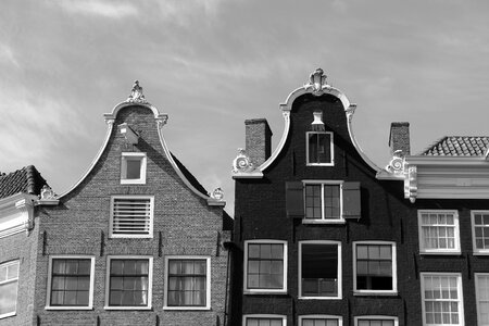 Gable black and white facades