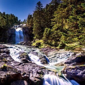 Water waterfalls forest photo