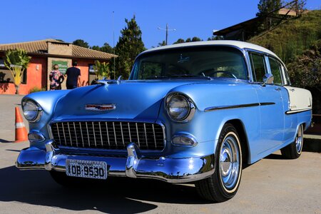 Old car blue car car history photo