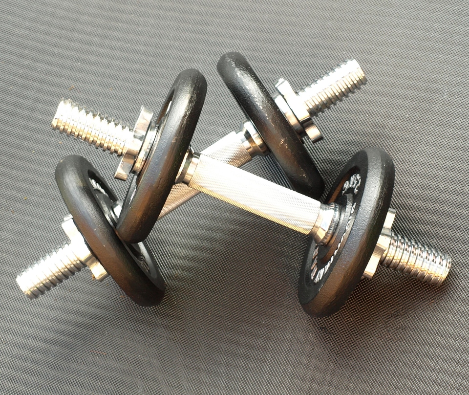 Strength training fitness close up