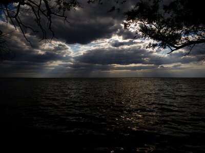 Clouds sea rays