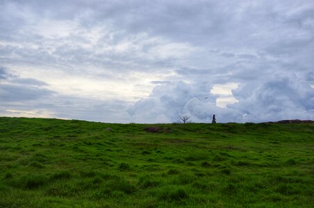 Lawn clouds figure photo