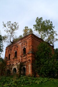 Old destroyed parts of the building photo