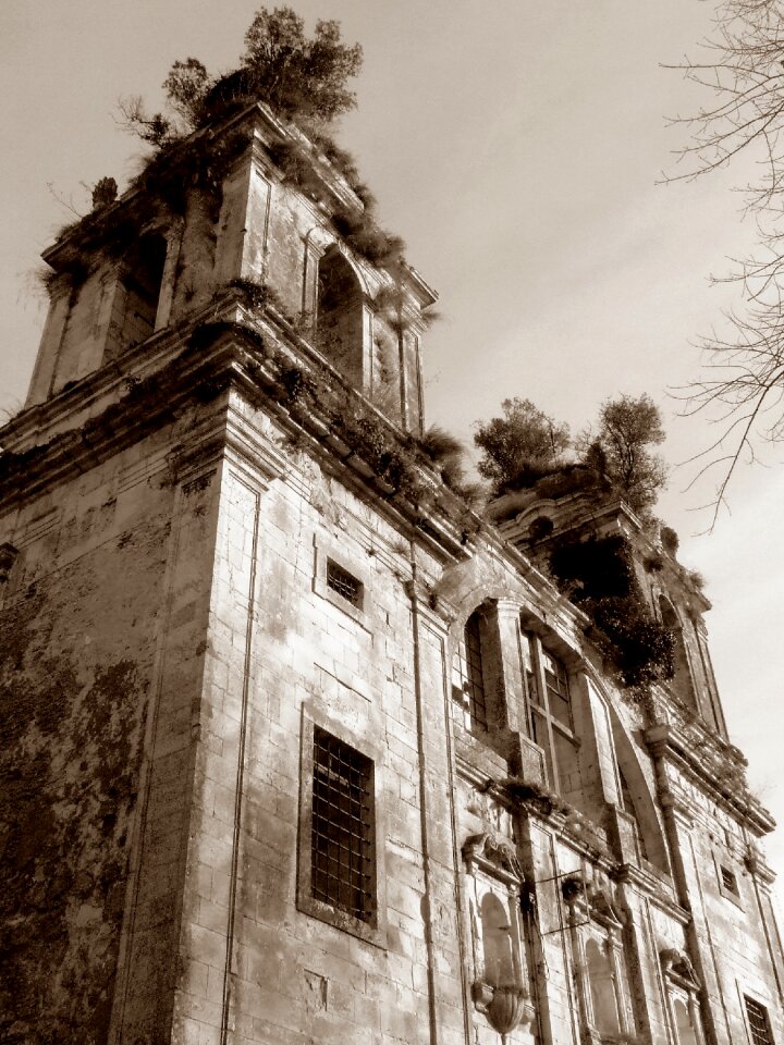 Abandoned monument sepia