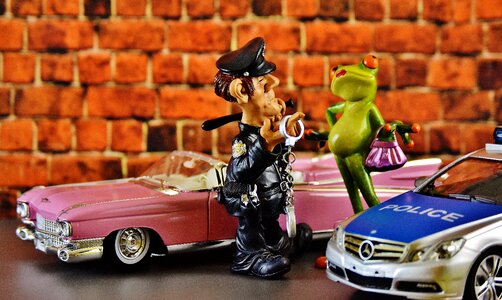Frog chick policeman control