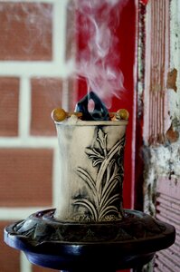 Candlestick perfume burner essence photo