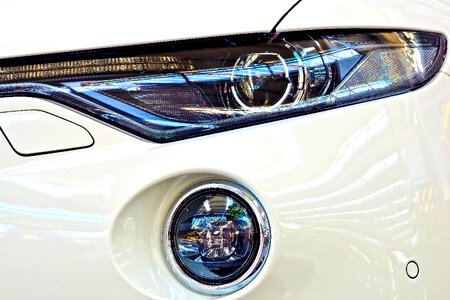 Light car headlights light emitting diodes photo
