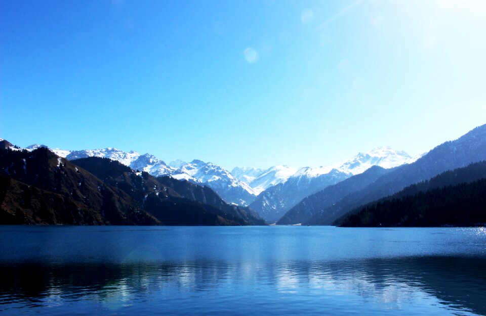 In xinjiang scenery pond photo