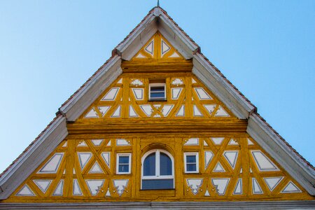 Medieval fachwerk facade historic center photo