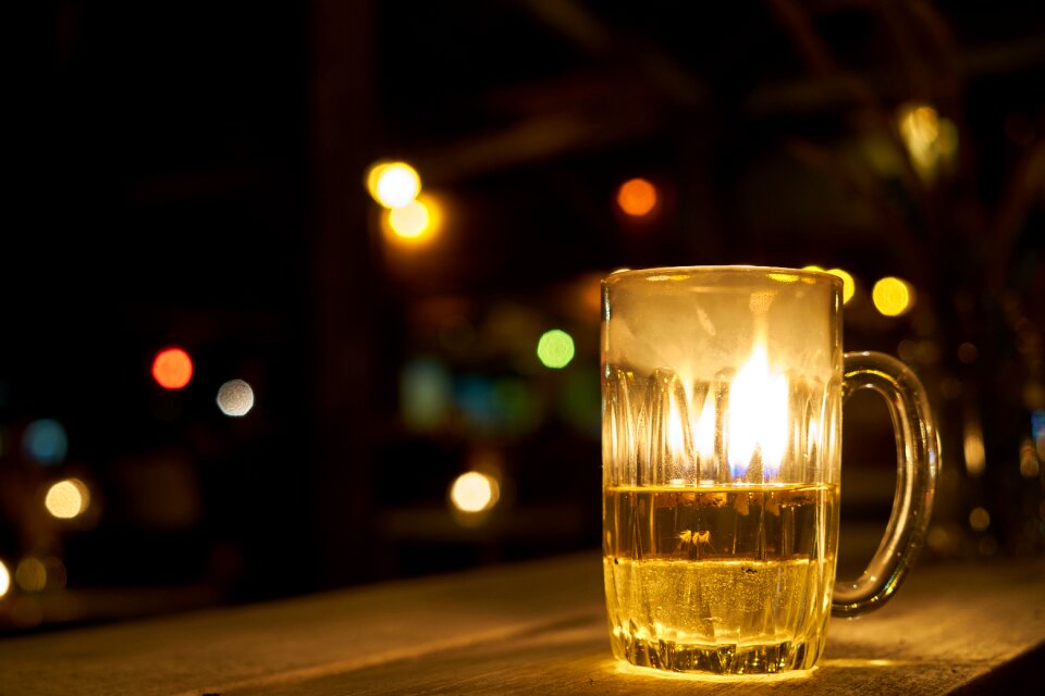 Glass brewery flames