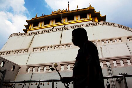 Temple buddhist monk photo