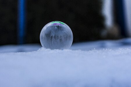 Frozen bubble cold wintry