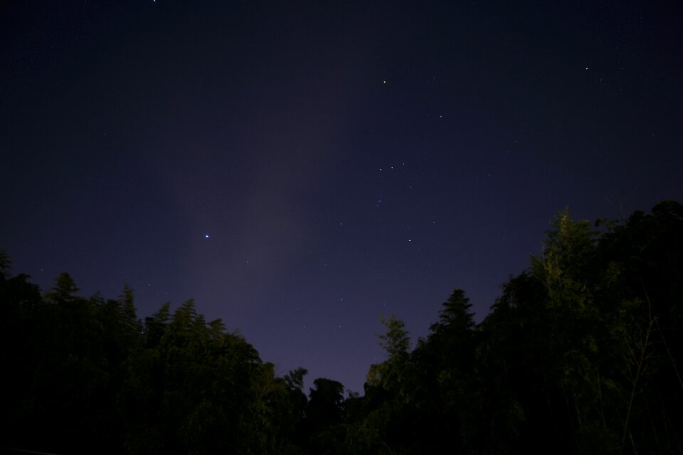 The night sky the rooftop star