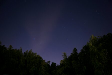 The night sky the rooftop star