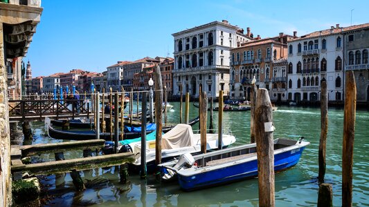 House boat blue sky photo