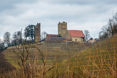 Old castle ruin watchtower
