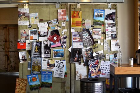 Paper on wall poster