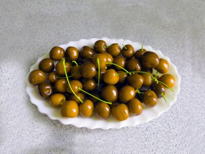 Mediterranean green olive plate