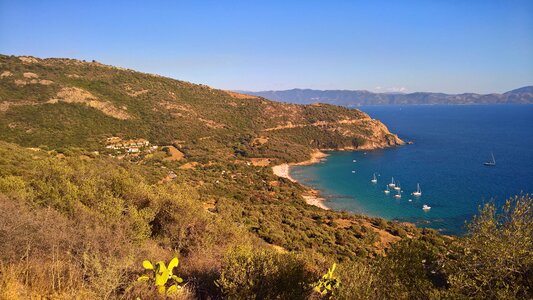 Coastal road panorama mediterranean photo