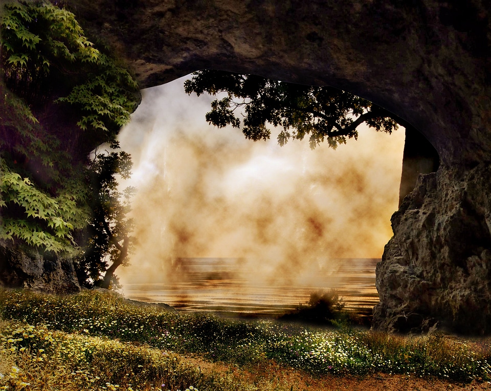 Art premade background water