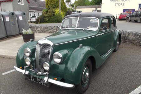 Green car vintage green car