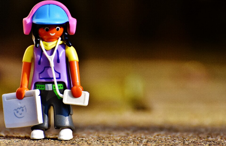 Headphones listen to music playmobil