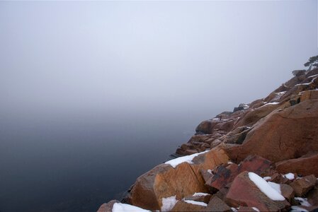 Snow fog water photo