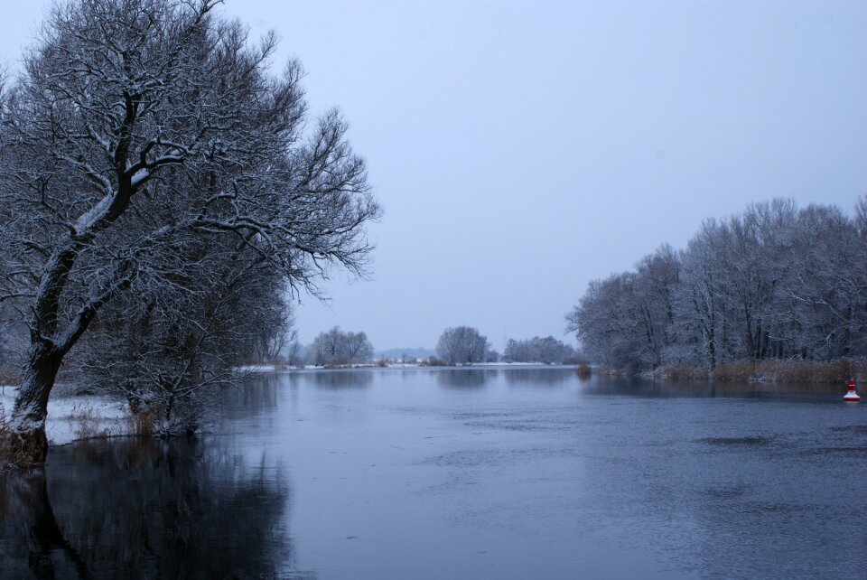 Havel winter at the havel frozen lake