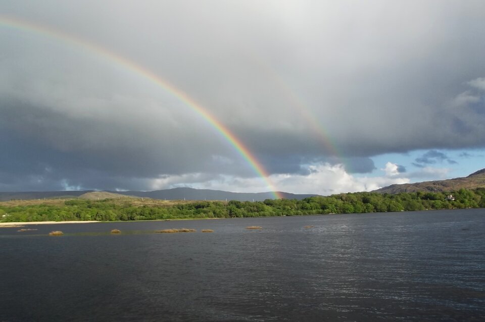 Over kenmare bay gray rainbow