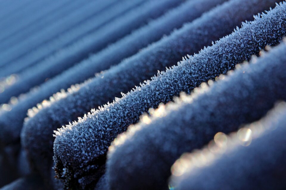 Morning roof frozen