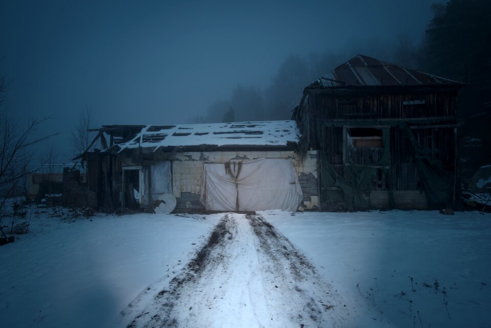 Broken house night