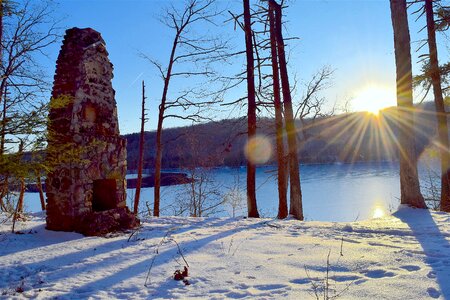 Sunlight abandoned structure photo