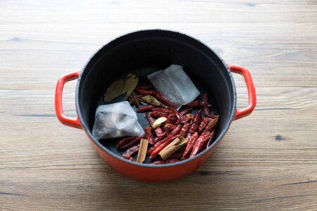 Stewed spices star anise pelargonium