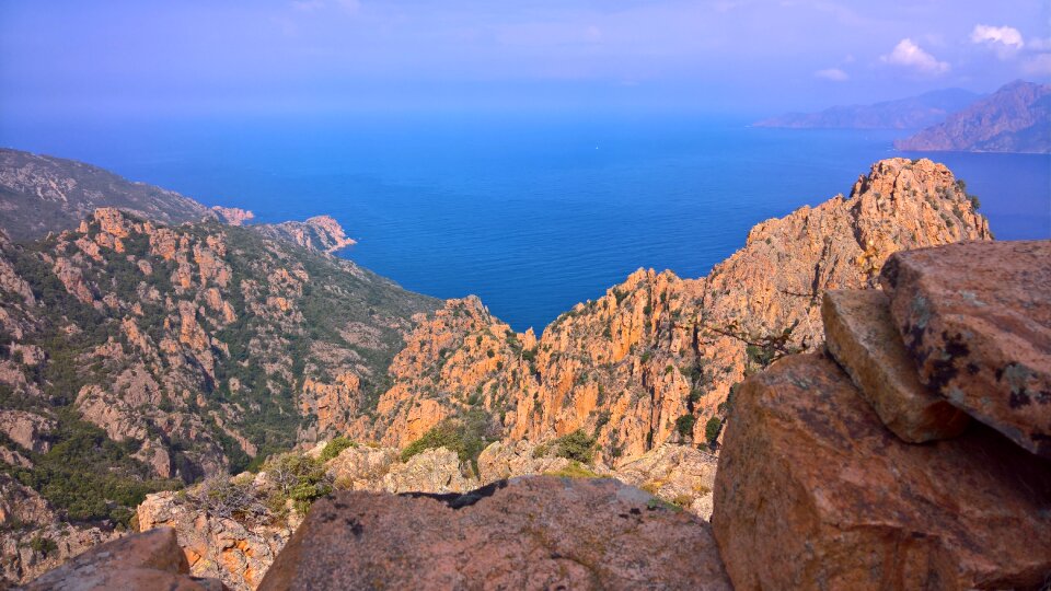 Rock sea cliff photo