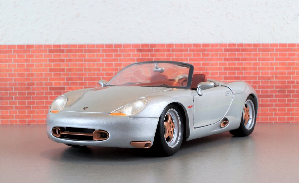 Sporty silver convertible