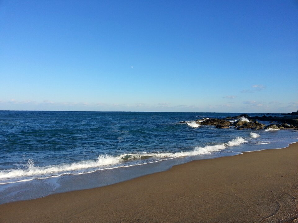 Sea waves beach