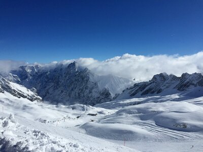 Zugspitze alpine wintry