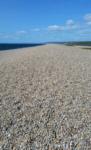 Sea blue sky chesil beach