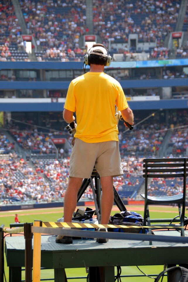 Baseball game event stadium television