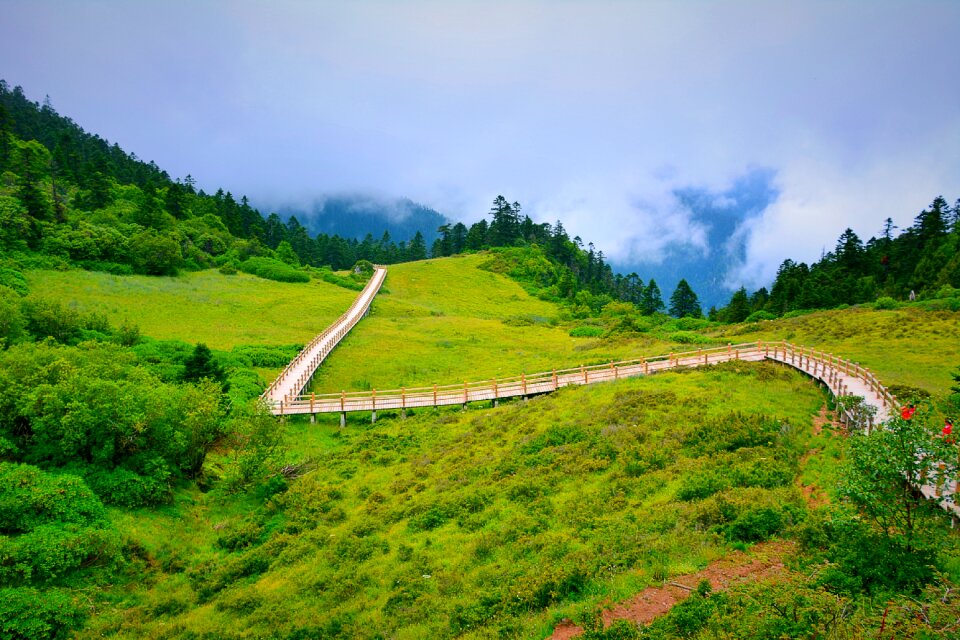 Mountain plank clouds