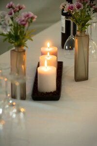 Dining setting candlelight