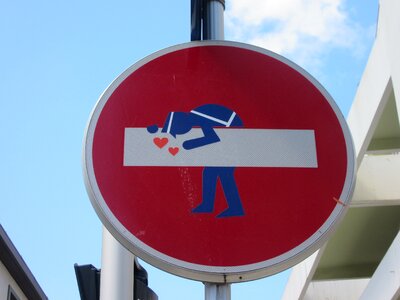 No entry drawing marin
