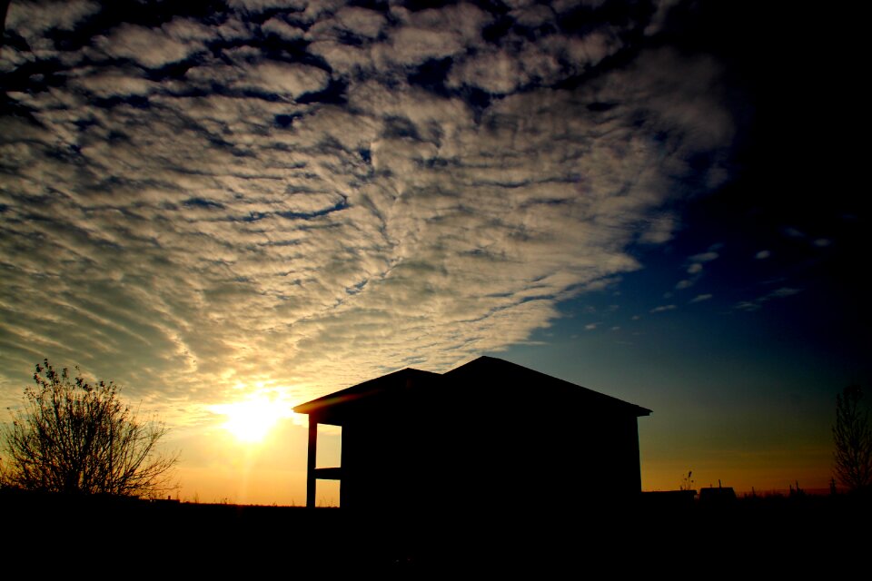 Cloud building silhouette