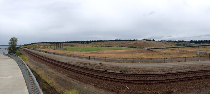 Track train landscape photo